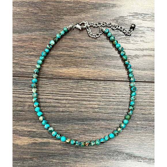 Handmade Round Gemstone Necklace 15 to 20 Inches Natural Stone Jewelry - Picture 1 of 3